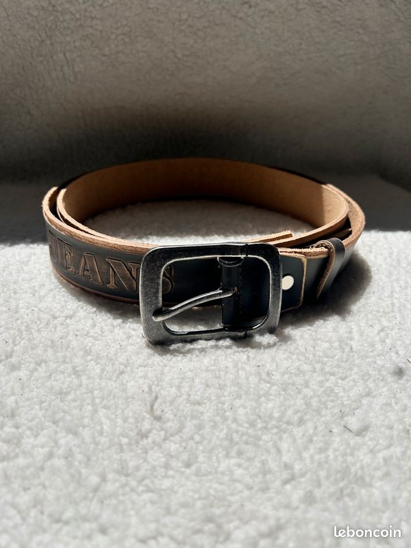 Ceinture en cuir jeans bordure taille 105 cm (image 1)