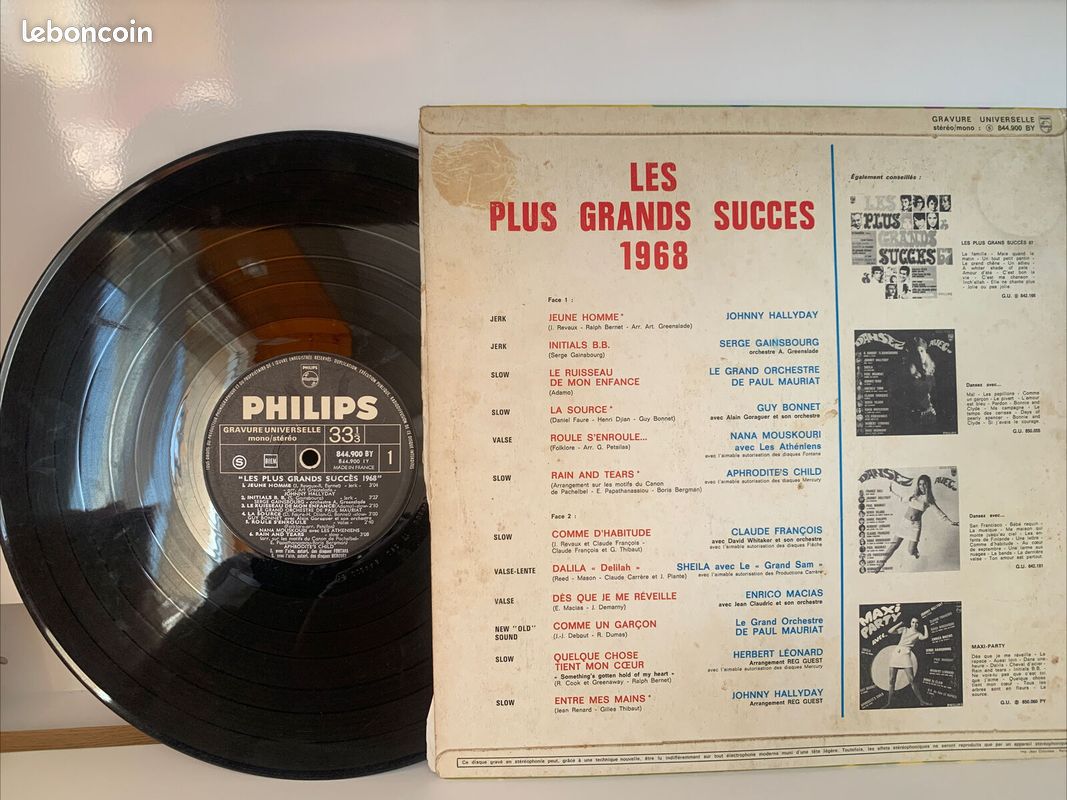 Disque Vynile 33T Les Plus Grand Succès 68 - Philips (image 2)