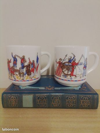 Lot De 3 Mugs Arcopal – Bicentenaire Révolution Française – Multicouleur – Occasion