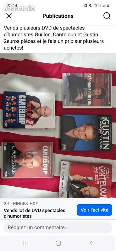 Vends dvd Spectacles d'humoristes (image 1)