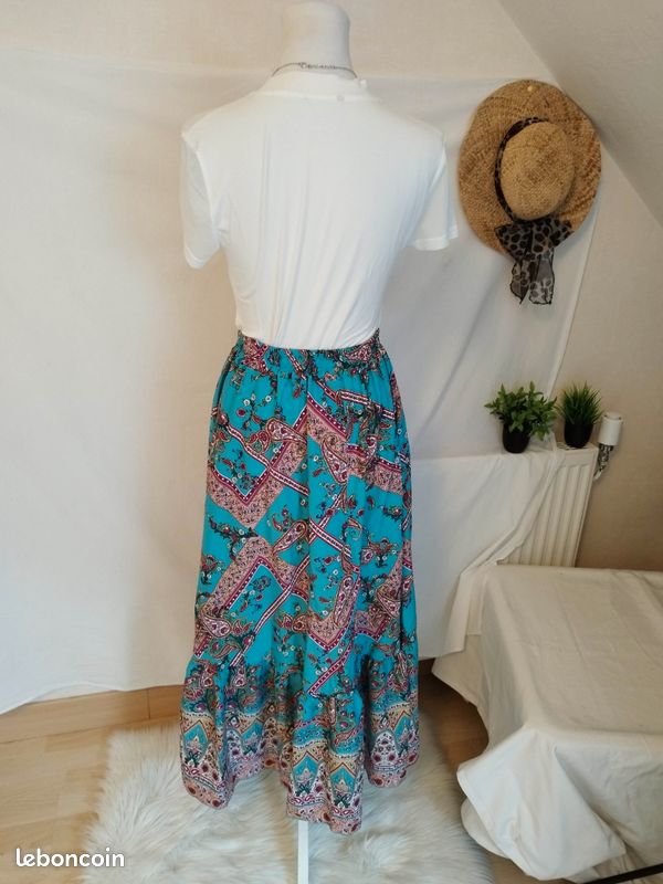 Jupe d'Été Longue Amber pour Femme - Taille 36/38 à 48/50