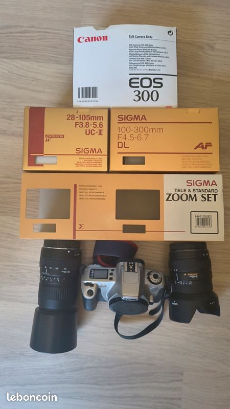 PACK Appareil photo CANON EOS300 + objectifs + accessoire (image 1)