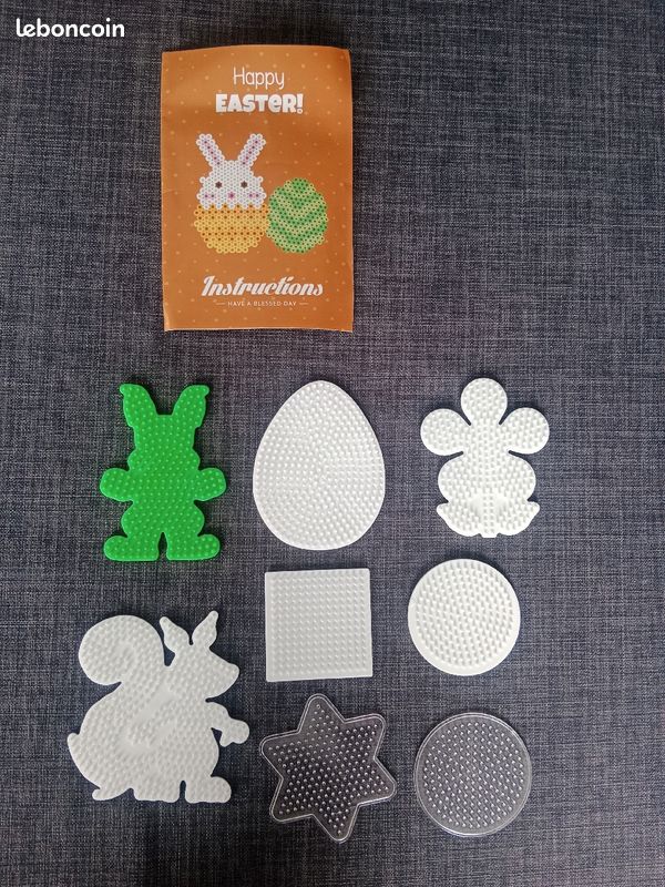 Lot supports pour perles à repasser Pâques (image 1)