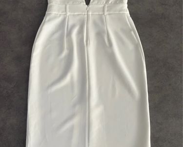 Jupe Crayon Blanche Doublée - Marque White House Black Market, Taille 0, Occasion Très Bon état
