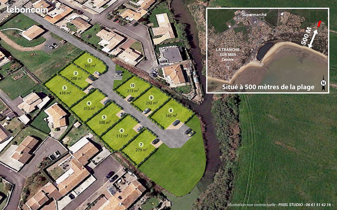 Terrain 273 m² · à La Tranche-sur-Mer · 122 850 €