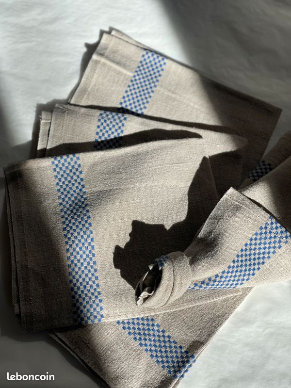 Serviette de table 100% lin Souveraine Le jacquard français