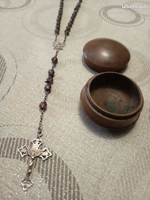 Chapelet ancien en argent avec sa boîte (image 2)
