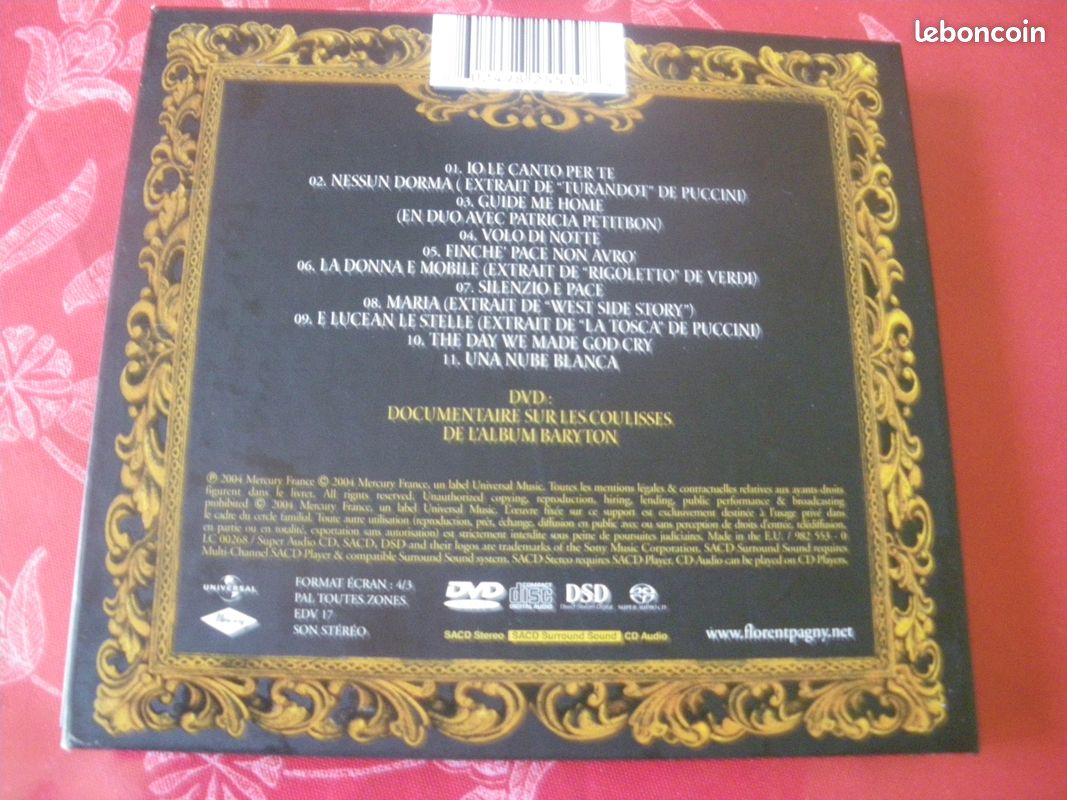 CD & DVD de Florent Pagny - Baryton (image 2)