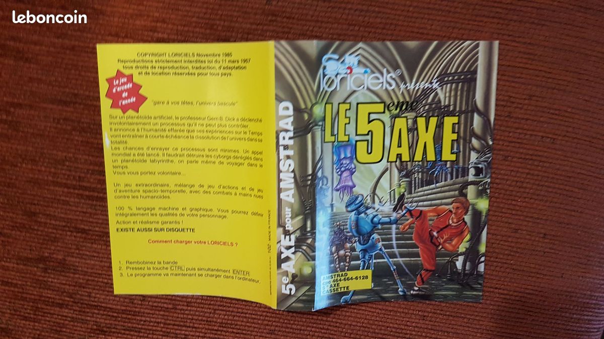 Le 5ème Axe – Cassette Jeu Amstrad CPC (464/664/6128) – Version Française – Loriciels
