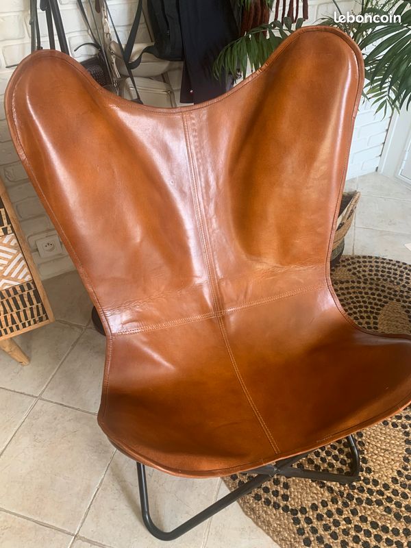 Fauteuil Cuir Marron (image 2)