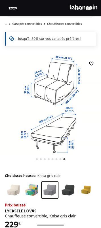 Chauffeuse convertible (image 4)