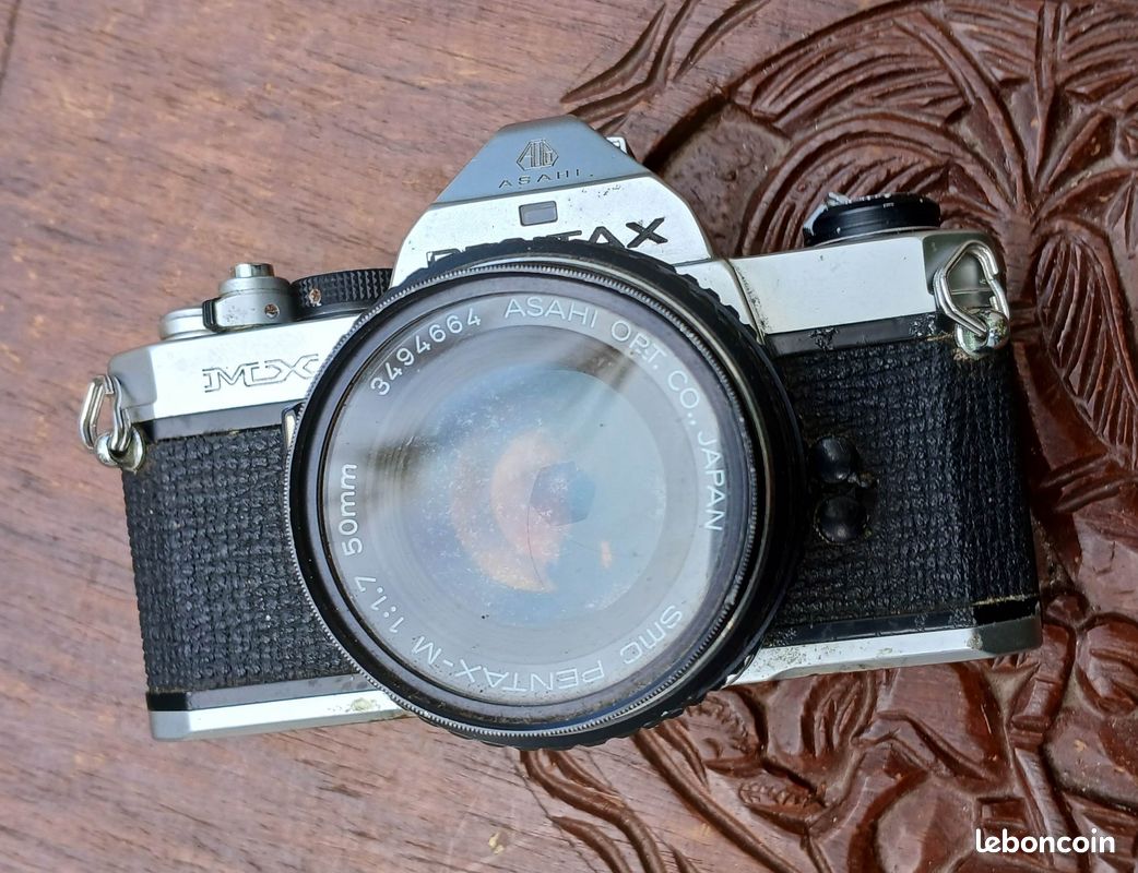 Appareil photo argentique argent 35 mm Pentax MX M 50 mm F1,7