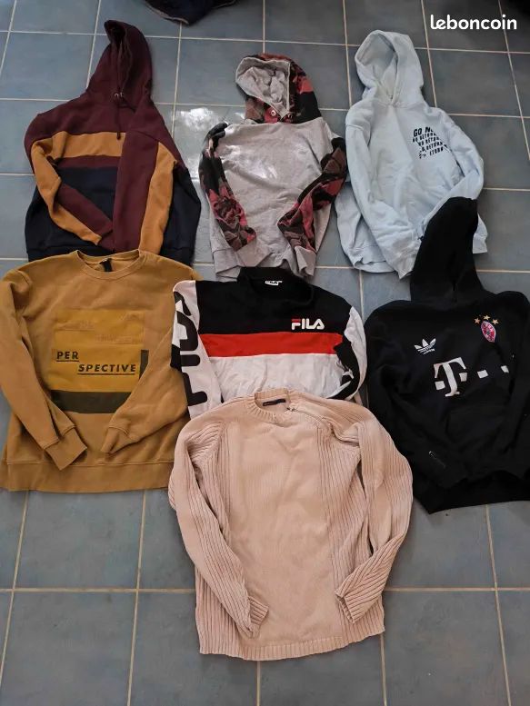 Lot vêtements homme (pull, t-shirts, polos, chemises, pantalons etc...) (image 6)