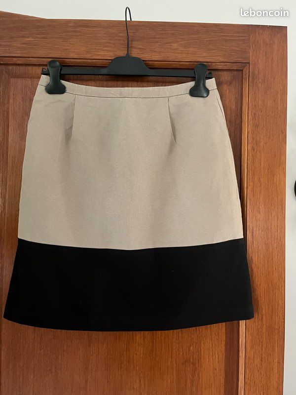 Jupe Crayon 1.2.3 Noir Taille 38 Polyester - Occasion Très Bon état, Genoux, Travail
