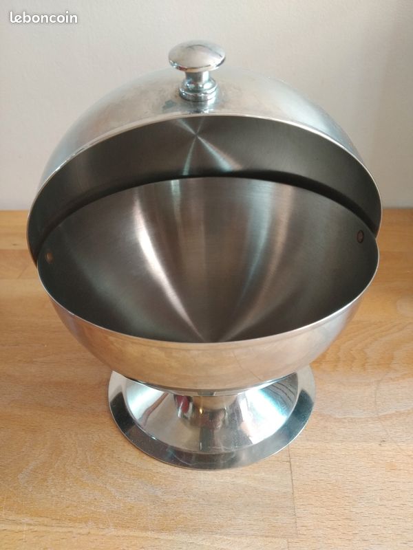 Sucrier boule en inox style bar (image 2)