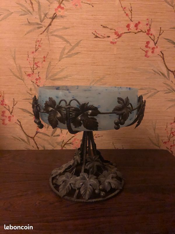 Coupe pâte de verre art nouveau (image 1)