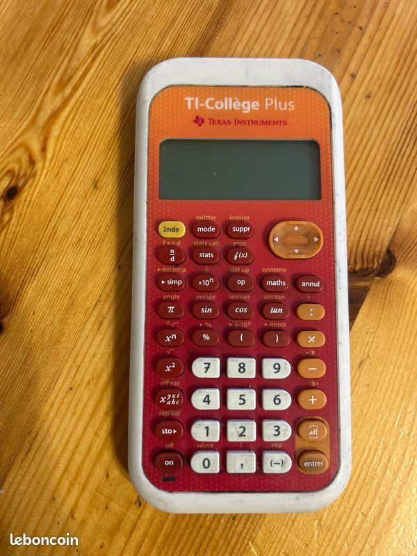 Calculatrice Texas Instruments Ti College 2 - Rouge - Fonctionne