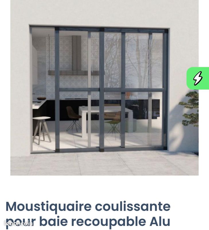 Moustiquaire coulissante alu pour baie vitrée (image 1)