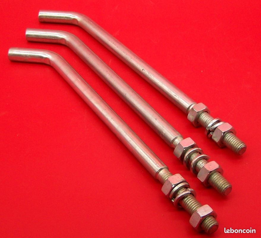 3 Supports pattes mural metallique avec fixation boulons (image 1)