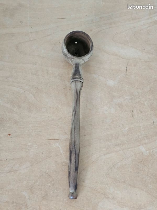ANCIENNE CUILLERE A absinthe métal argenté ? poincon collection vintage
