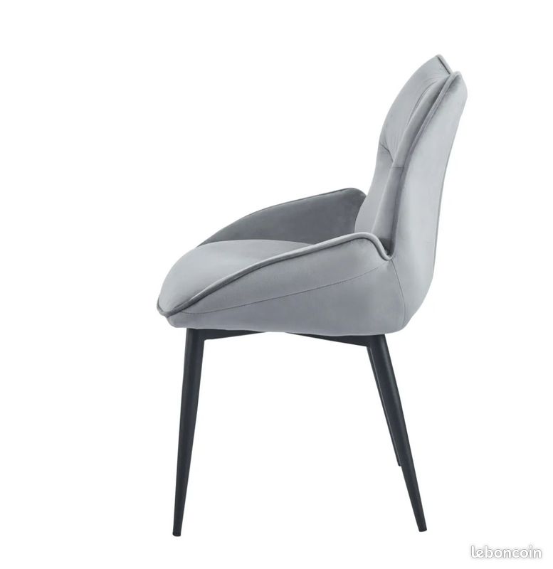 Lot de 4 Chaises en Velours Style Scandinave / Chic (image 8)