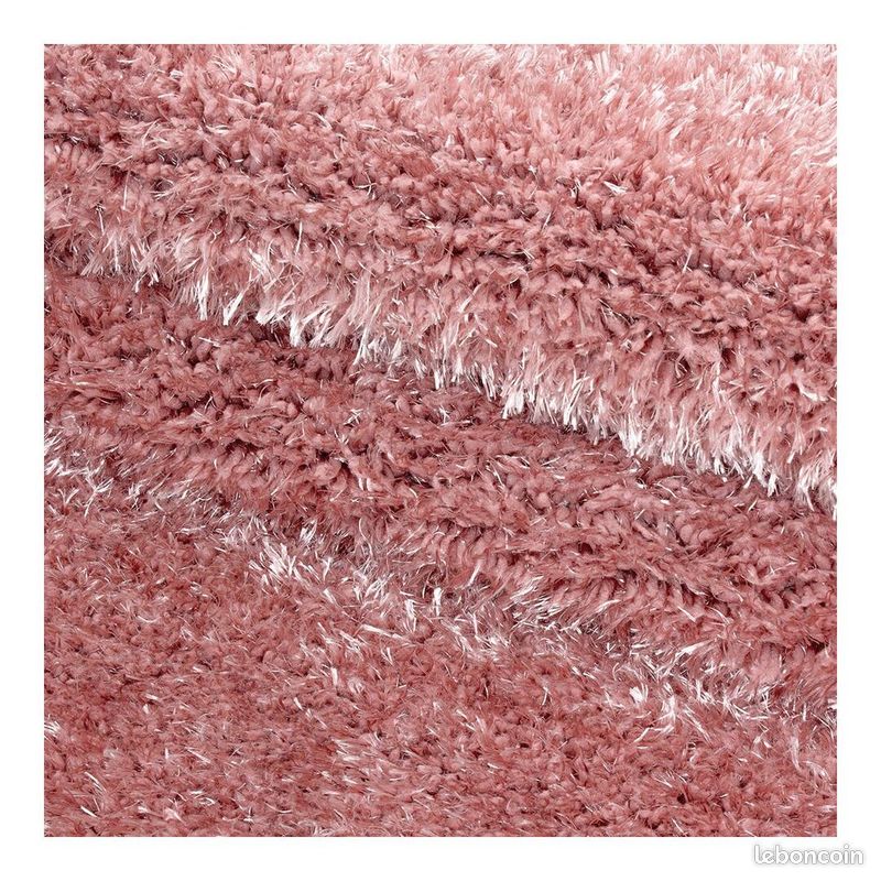 Tapis à poils longs doux uni Soda Rose 80x150 (image 7)