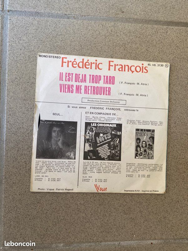 Vinyle Frédéric François (image 2)