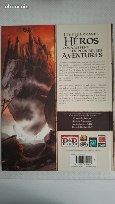 ​Livre Jeu de Rôle Dungeons & Dragons (D&D) 4e Édition - Guide du Maître (VF) (image 2)