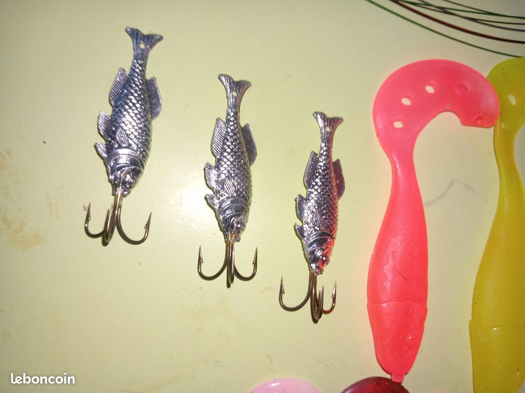 Boite de pêche,Pack de leurres de pêche souples,pack de 50 pièces,avec