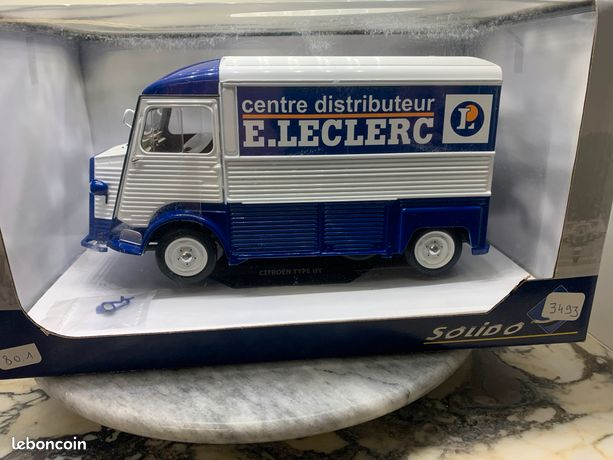 Voiture Miniature SOLIDO Citroën Type HY - Échelle 1/18, Blanc/bleu, Métal, Collection 1969