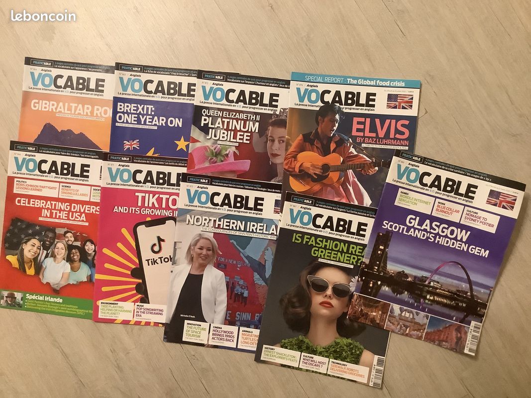 Lot 9 magazines VOCABLE anglais de 2022 (image 1)