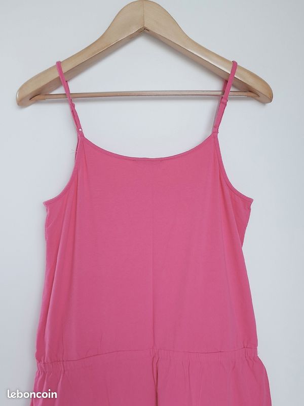 Jolie combinaison short ou combishort en coton rose 42 (image 11)