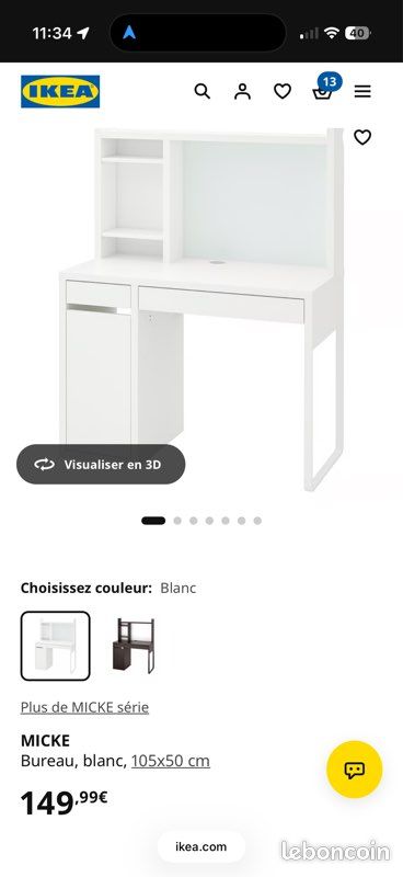 Bureau ikea pour enfants très bonne état (image 3)