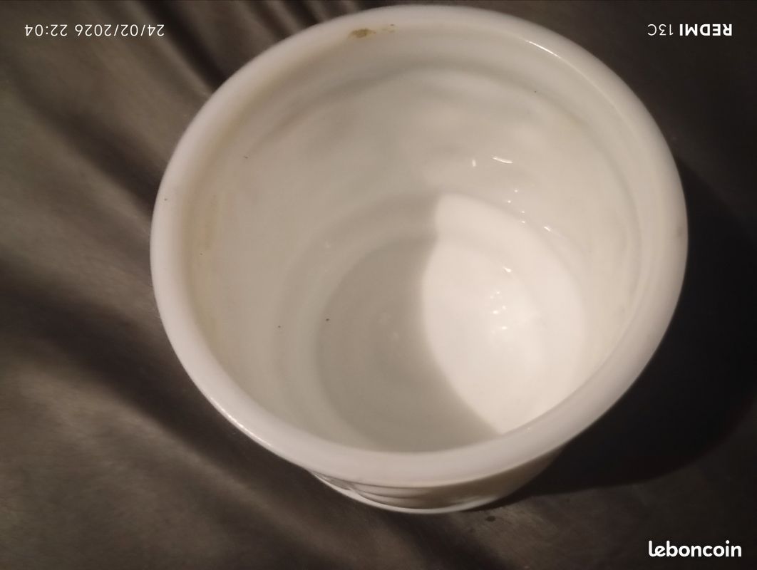 Vase en verre opaline blanc – Décor floral raffiné (image 10)