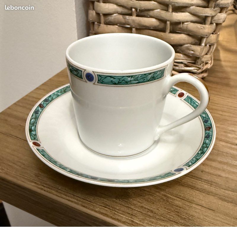 Service à café avec soucoupes,Tasses à café en porcelaine en forme d'os