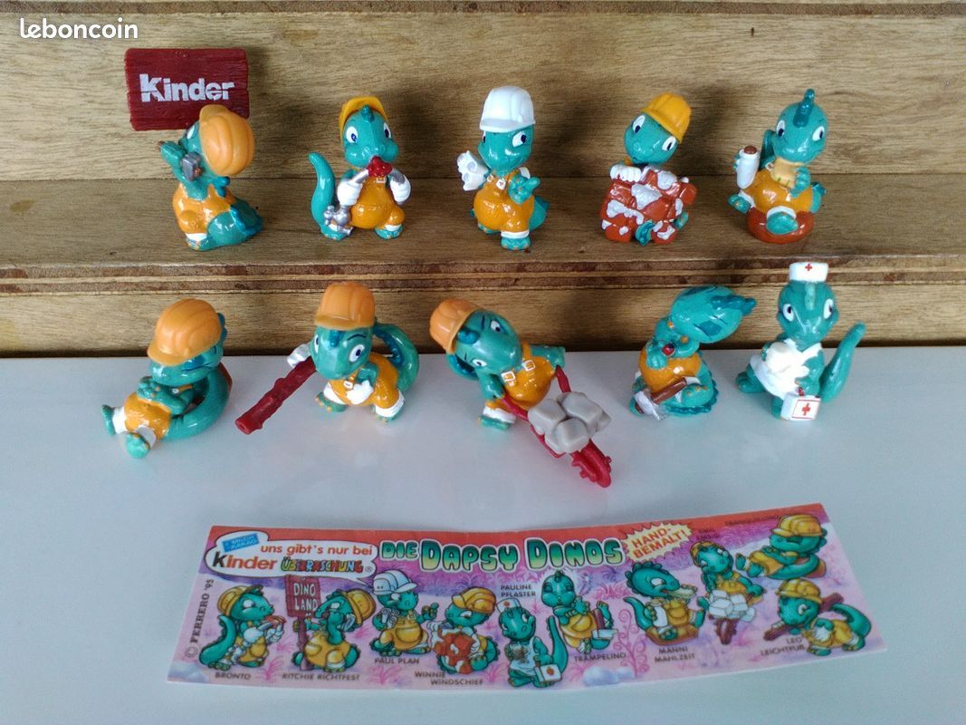 SERIE KINDER DROLLY DINOS + boite + 1 bpz FANKDR (image 2)