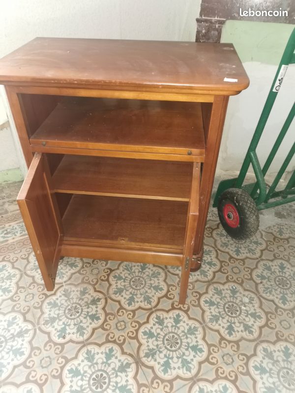 Même télévision en bois exotique avec plateau tournant (image 2)