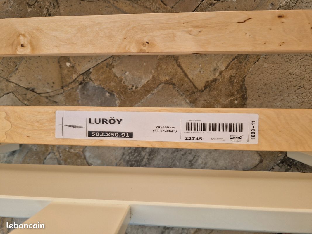 Cadre de lit et sommier Luroy Ikea (image 3)
