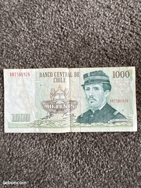 Billet de banque Chili 1000 pesos 2001 (image 1)