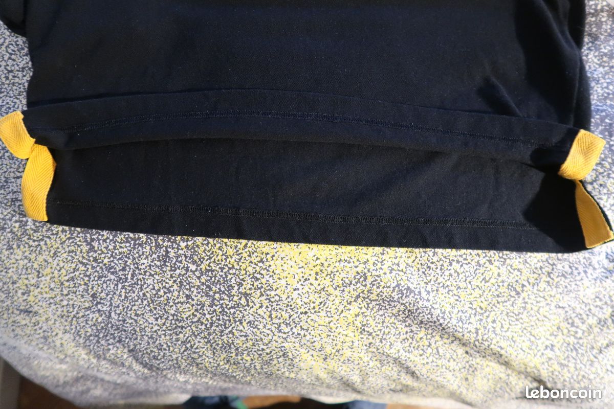 FRANKLIN MARSHALL Polo Manches Longues Brodé Taille Small Regular Fit Noir Jaune (image 6)