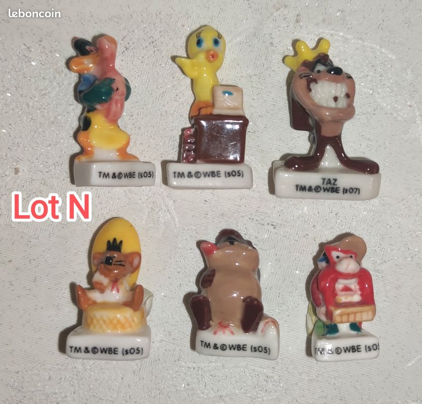 Série complète de 6 fèves Les pièces 2005