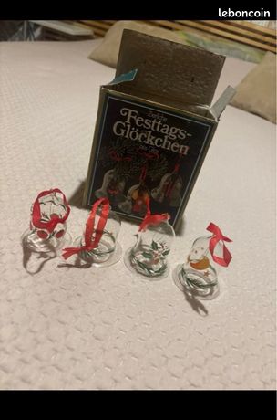 Boule De Noël Rouge Avec Flocons De Neige En Verre Soufflé 150 Mm