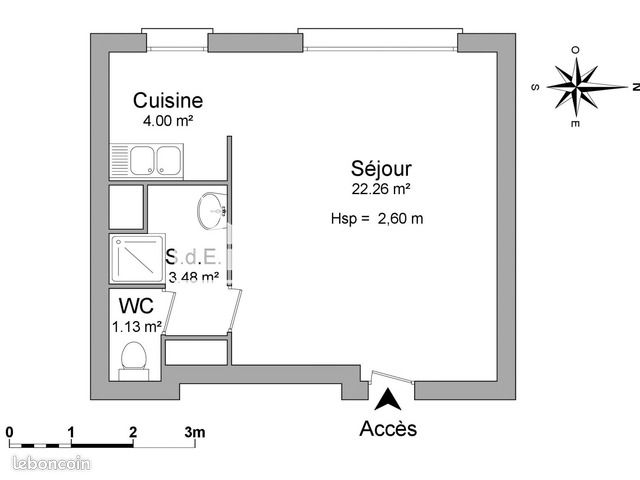 Appartement a louer epinay-sur-seine - 1 pièce(s) - 30 m2 - Surfyn