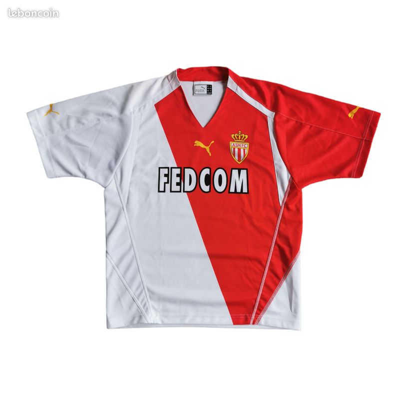Maillot shirt jersey trikot ancien AS MONACO GARDIEN N° 1 2003-2004 ?? Jaune