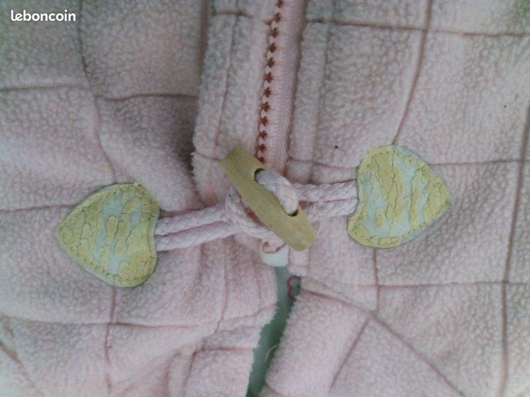 Manteau polaire épaisse 12 mois, 1 ans rose (image 4)