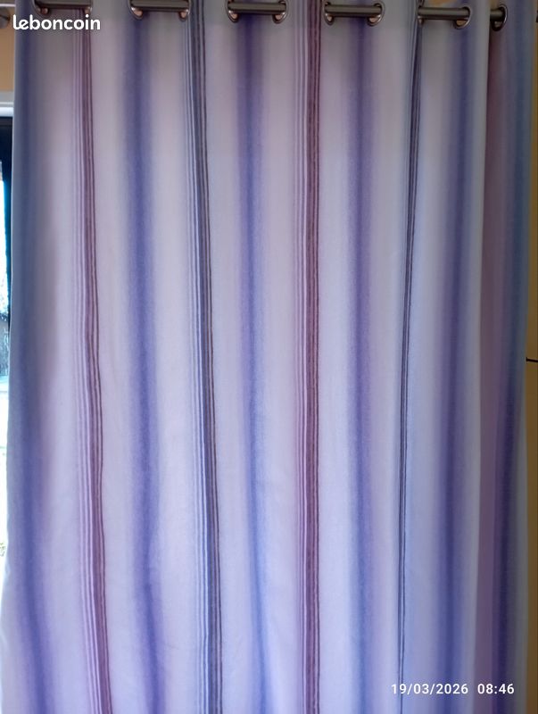 Paire De Doubles Rideaux Avec Cantonnière - Floral Coton - 225x132 Cm