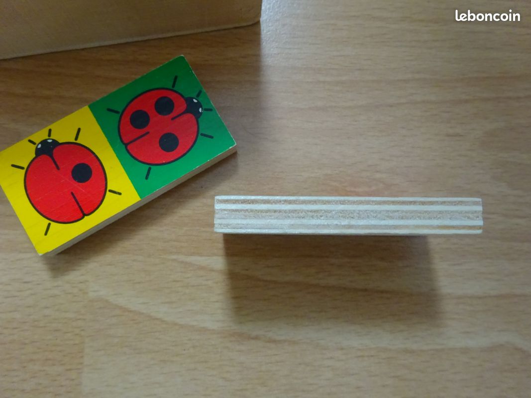 Goki Dominos Coccinelle - Jeu De Connaissance En Bois Éducatif Pour Enfants