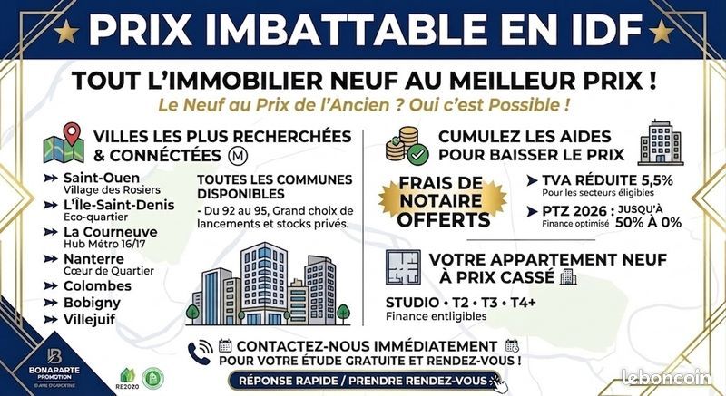 Appartement - 3 pièces - PRIX IMBATTABLE IDF (image 1)