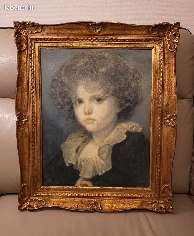 Tableau de Greuze, Jean-Baptiste Petit Garçon au gilet rouge