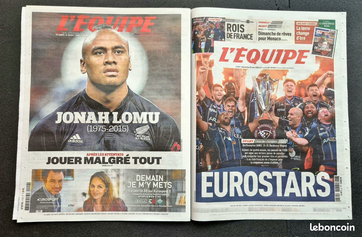L'EQUIPE 13/04/2026 AVRIL Les Unes RUGBY "Cadrages et débordements" (image 7)